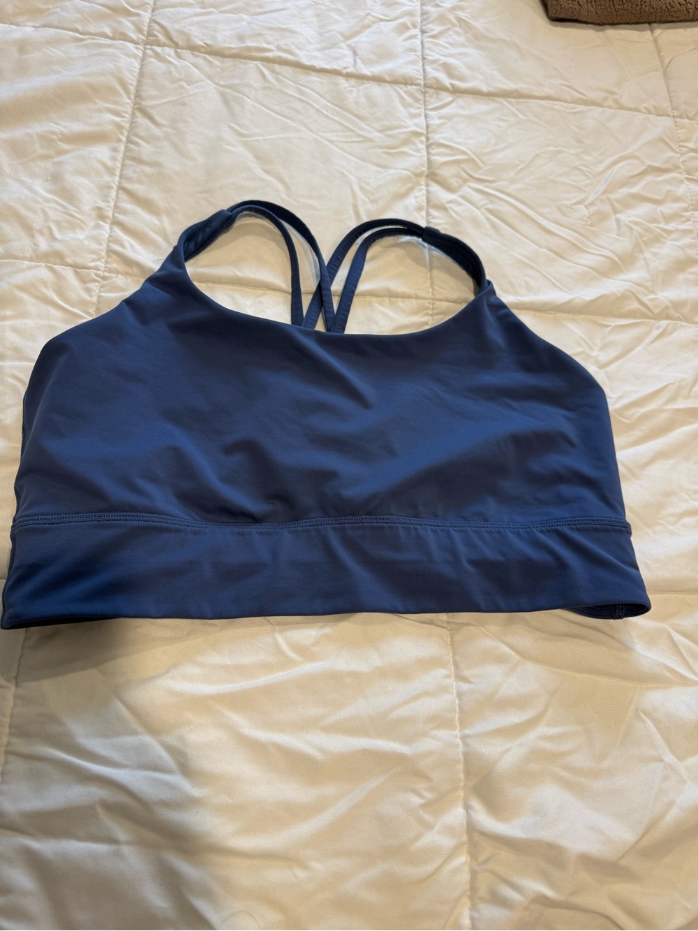 lululemon Blue Twill Energy Longline Bra